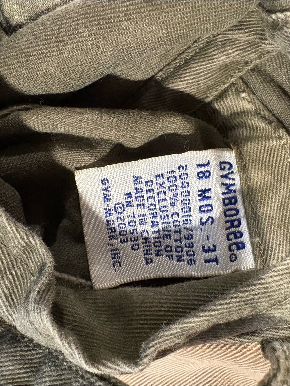 Vintage Gymboree Olive Green 100% Cotton Bucket Hat with Dinosaur Detail 18th-3t - Picture 4 of 5